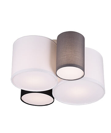 Dizajnové stropné svietidlo viacfarebné 4-svetlé - Sectos