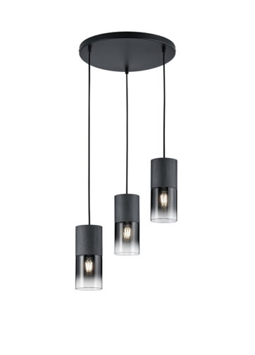 Moderná závesná lampa čierna 3-svetlo - Huygen