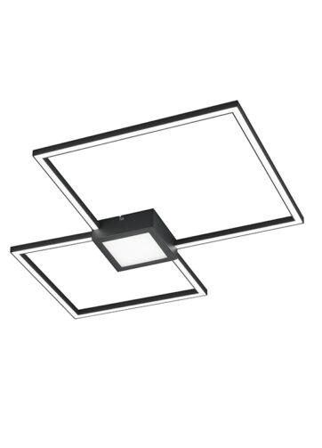 Dizajnové stropné svietidlo sivé vrátane LED 3-stupňového stmievania - Cindy