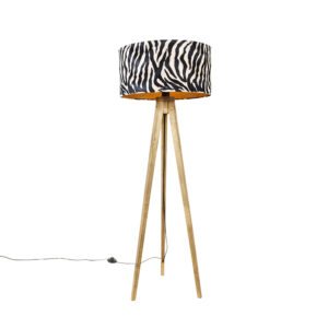 Vintage stojaca lampa tienidlo zebra v prevedení 50 cm - Tripod Classic