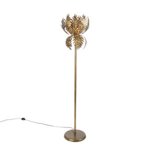 Vintage stojaca lampa zlatá - Botanica Simplo