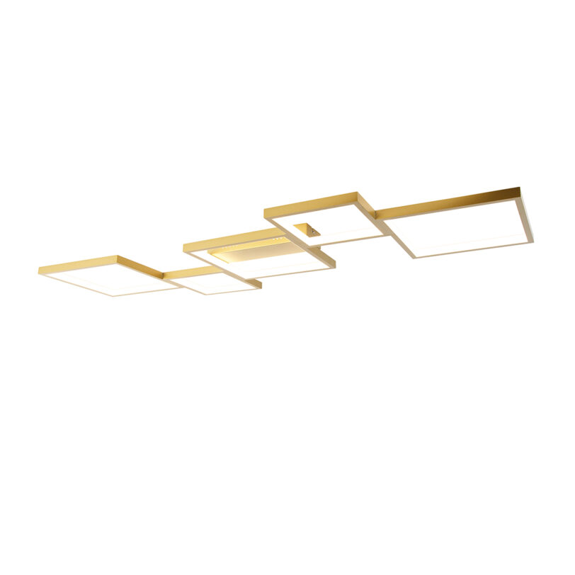 Stropné svietidlo zlaté vrátane LED 3 stupňové stmievateľné 5 svetiel - Lejo