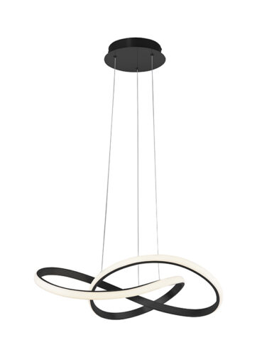 Dizajnové závesné svietidlo čierne 57 cm stmievateľné vrátane LED - Viola Due