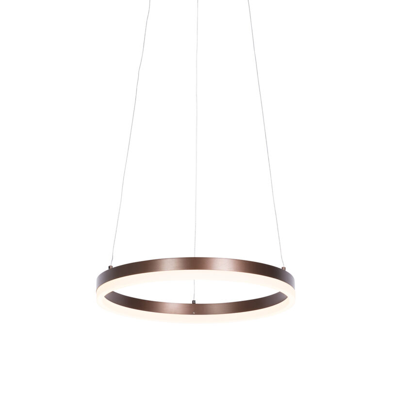 Design hanglamp brons 40 cm incl. LED 3 staps dimbaar - Anello