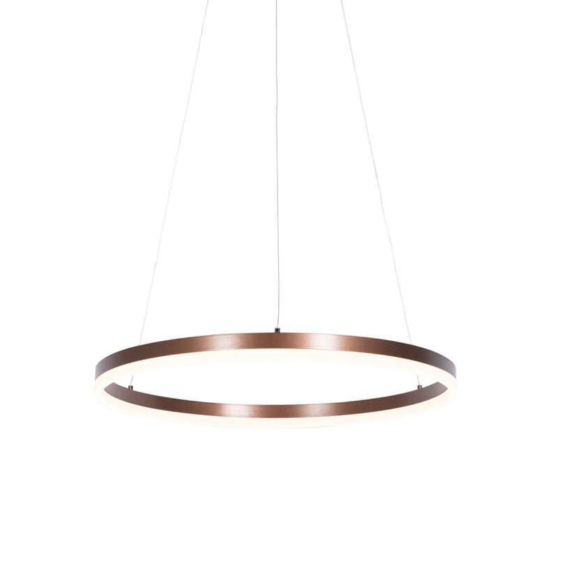 Design hanglamp brons 60 cm incl. LED 3 staps dimbaar - Anello