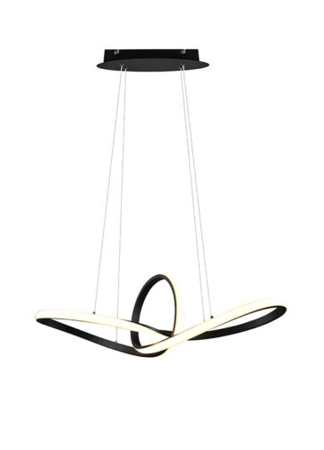 Dizajnové závesné svietidlo čierne vrátane LED 3-stupňovo stmievateľné - Levi