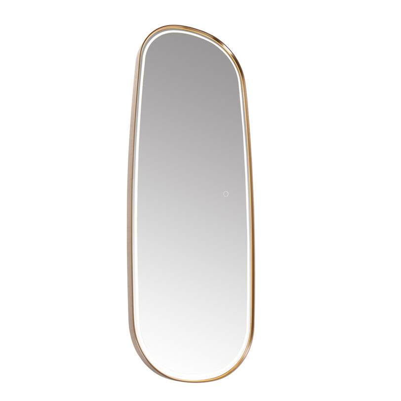 Kúpeľňové zrkadlo ružové zlato vrátane LED a dotykového stmievača - Geraldien