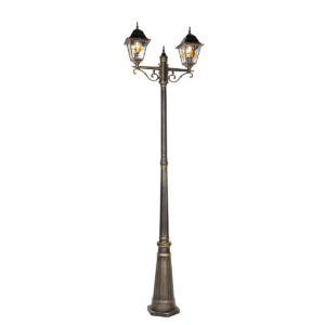 Vintage vonkajšia lampa starožitné zlato 240 cm 2-svetlo - Antigua