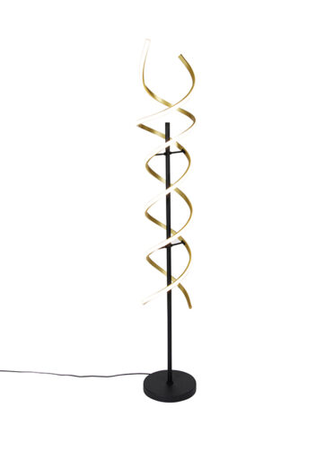 Stojacia lampa zlatá vrátane LED 3-stupňovo stmievateľná v Kelvinoch - Henk