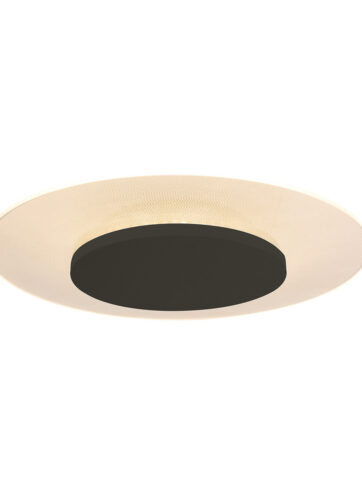 Moderne plafondlamp wit met zwart 36cm incl. LED - Lido