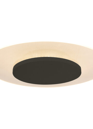 Moderne plafondlamp wit met zwart 42cm incl. LED - Lido
