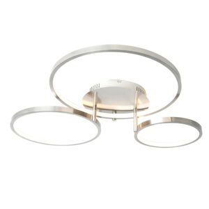 Moderné oceľové stropné svietidlo vrátane LED a stmievača - Rondas